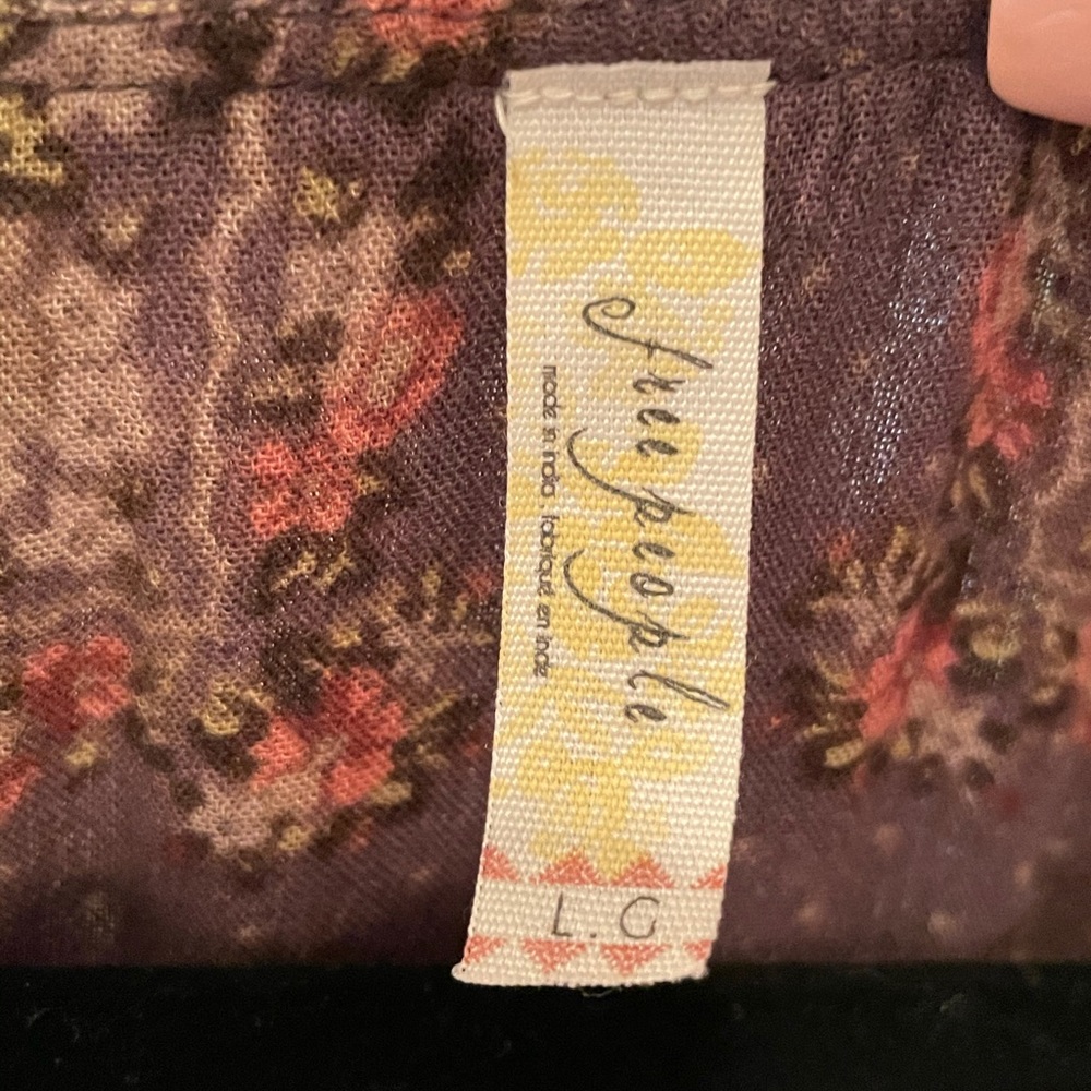 Free People floral faded black minidress - Picture 2 of 4